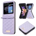 Pikkukuva 1 / 8: SKALO Samsung Z Flip5 BINFEN COLOR Tikattu Flip Suojakuori - Violetti