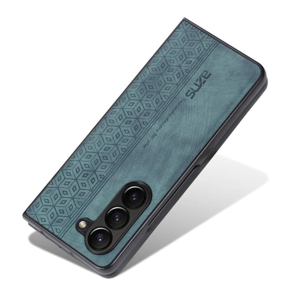 SKALO Samsung Z Fold5 AZNS PU-nahka suojakuori - Vihreä