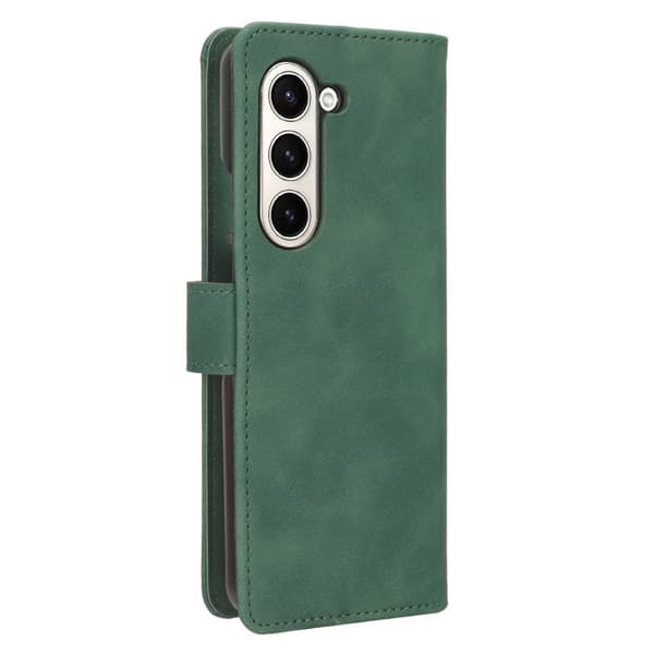 SKALO Samsung Z Fold5 Lompakkokotelo PU-nahkaa - Vihreä