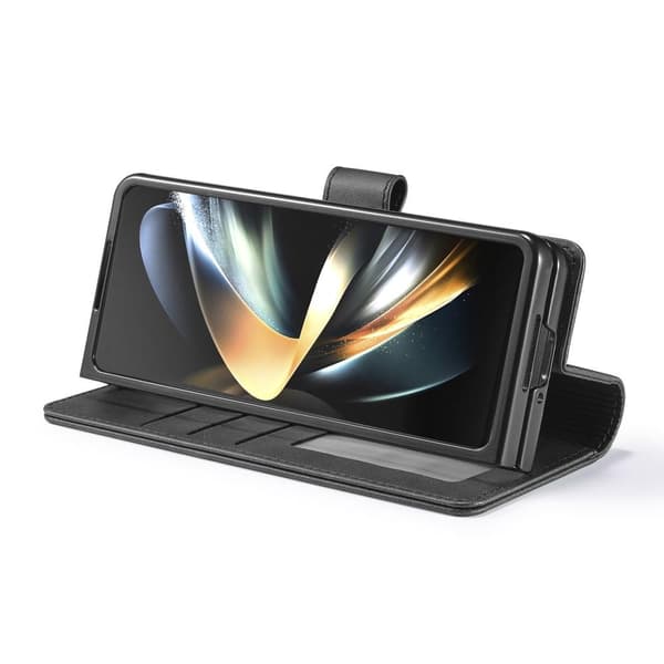 SKALO Samsung Z Fold5 LC.IMEEKE Pungetui i PU-læder - Sort