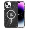 Pikkukuva 3 / 6: SKALO iPhone 15 Glitter Magnetic Ring TPU Suojakuori - Musta