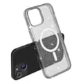 Pikkukuva 5 / 6: SKALO iPhone 15 Glitter Magnetic Ring TPU Suojakuori - Musta