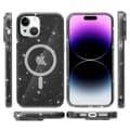 Pikkukuva 6 / 6: SKALO iPhone 15 Glitter Magnetic Ring TPU Suojakuori - Musta