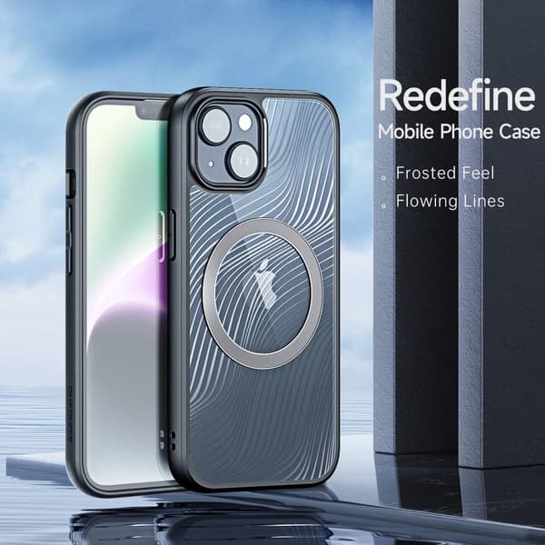 DUX DUCIS iPhone 15 Aimo Series Magnetic Ring Cover - Sort