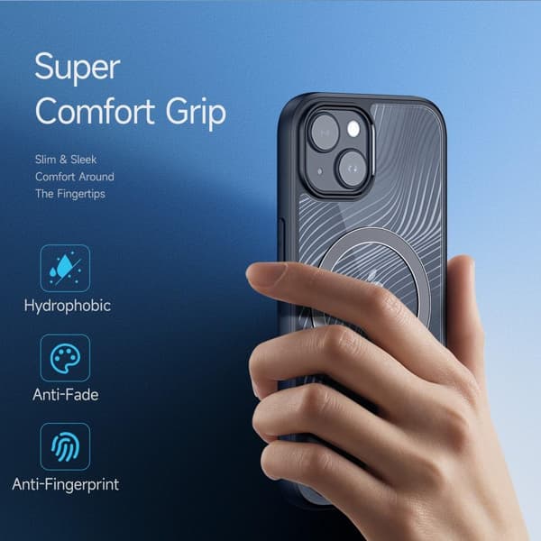 DUX DUCIS iPhone 15 Aimo Series Magnetic Ring Cover - Sort