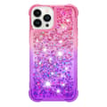 Miniatyrbild 3 av 7: SKALO iPhone 15 Pro Max Kvicksand Glitter Hjärtan TPU-skal - Rosa-Lila