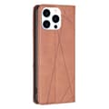 Pikkukuva 7 / 7: iPhone 15 Pro BINFEN COLOR Kohokuvioitu Lompakkokotelo - Ruskea
