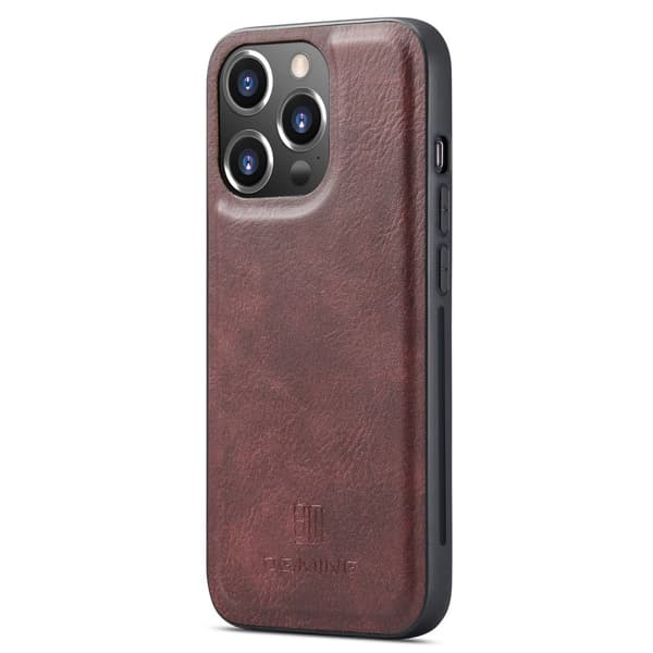 DG MING iPhone 15 Pro 2-in-1 magneetti lompakkokotelo - Punainen
