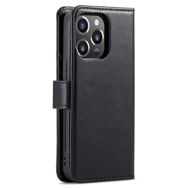 DG MING iPhone 15 Pro 2-in-1 magneetti lompakkokotelo - Musta