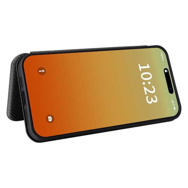 SKALO iPhone 15 Pro Carbon Fiber Pungetui - Sort