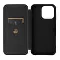 Miniatyrbillede 6 af 10: SKALO iPhone 15 Pro Carbon Fiber Pungetui - Sort