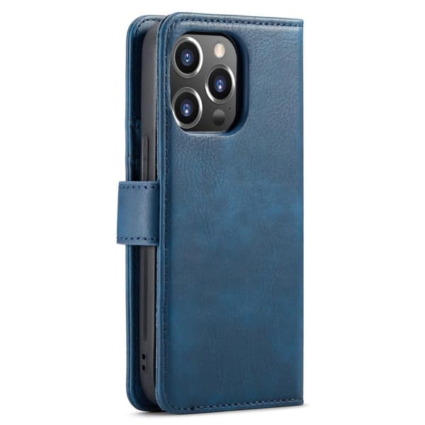 DG MING iPhone 15 Pro 2-i-1 Magnet Pungetui - Blå