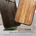 Pikkukuva 3 / 7: SKALO iPhone 15 Pro Max Wood karkaistu lasi TPU-suojakuori - Viininpunainen