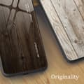 Pikkukuva 5 / 7: SKALO iPhone 15 Pro Max Wood karkaistu lasi TPU-suojakuori - Viininpunainen