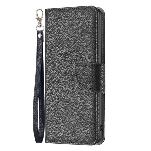 SKALO iPhone 15 Pro Max Litchi Flip Cover - Sort