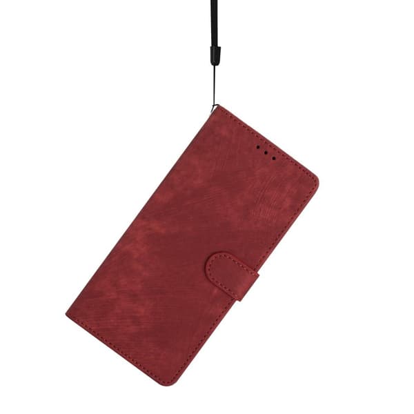 SKALO iPhone 15 Pro Max Flip Cover m. pung i PU-læder - Rød