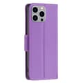 Pikkukuva 8 / 8: SKALO iPhone 15 Pro Max Litchi Lompakkokotelo - Violetti