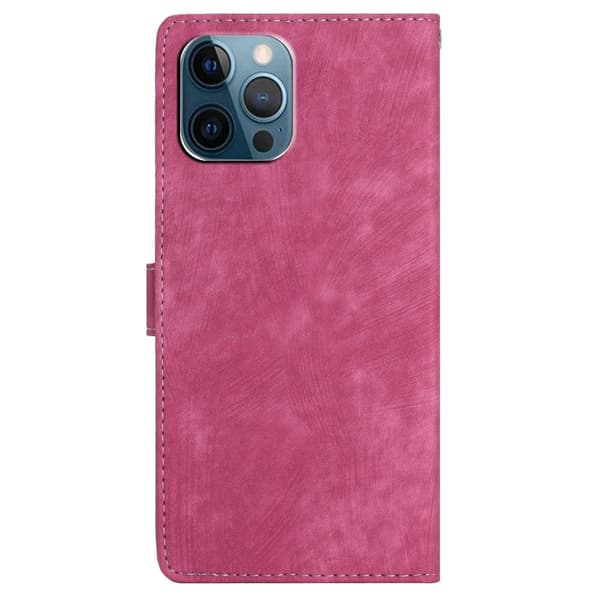SKALO iPhone 15 Pro Max Lompakkokotelo PU-nahkaa - Cerise
