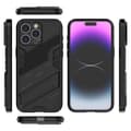 Pikkukuva 7 / 7: SKALO iPhone 15 Pro Max Hybrid BIBERCAS Suojakuori - Musta