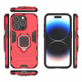 Pikkukuva 5 / 7: SKALO iPhone 15 Pro Max Armor Hybridi metallirengas kuori - Punainen
