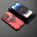 Pikkukuva 6 / 7: SKALO iPhone 15 Pro Max Armor Hybridi metallirengas kuori - Punainen