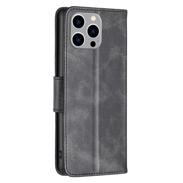 SKALO iPhone 15 Pro Max Lompakkokotelo PU-nahkaa - Musta