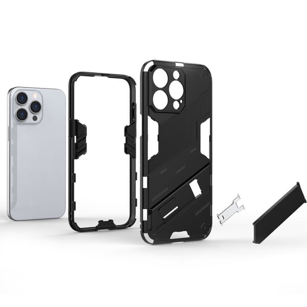 SKALO iPhone 15 Pro Max Hybrid BIBERCAS Suojakuori - Tummansininen