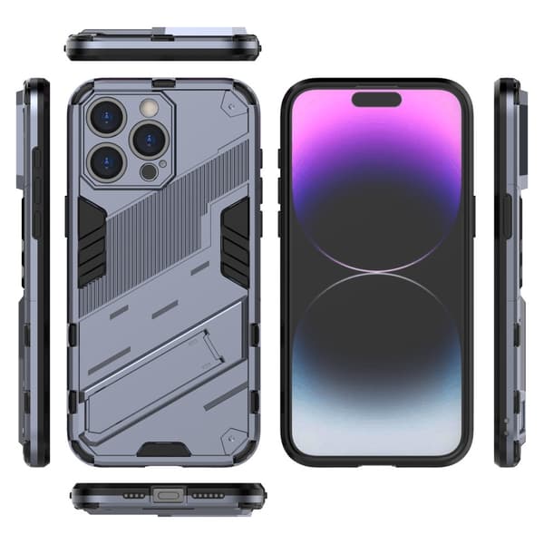SKALO iPhone 15 Pro Max Hybrid BIBERCAS Suojakuori - Tummansininen