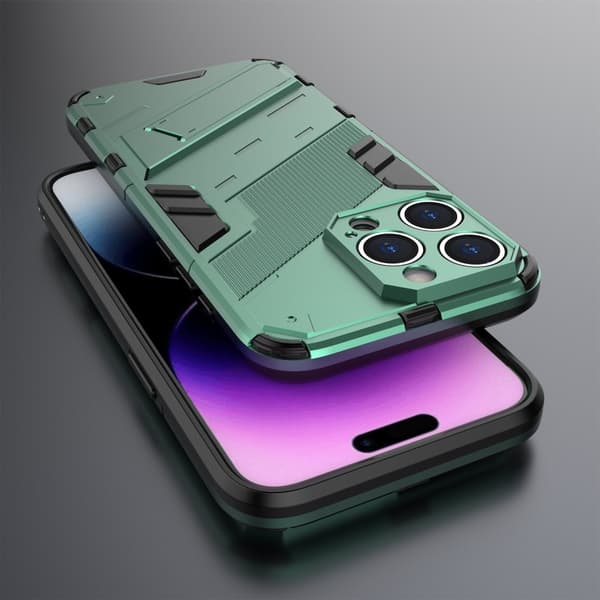 SKALO iPhone 15 Pro Max Hybrid BIBERCAS Suojakuori - Vihreä