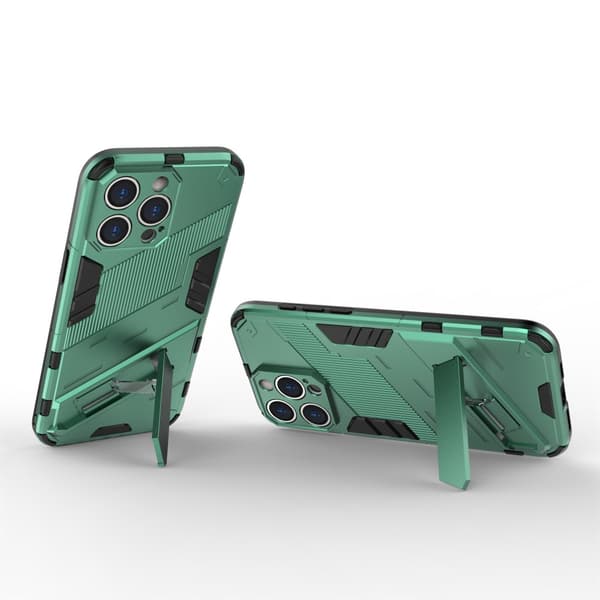 SKALO iPhone 15 Pro Max Hybrid BIBERCAS Suojakuori - Vihreä