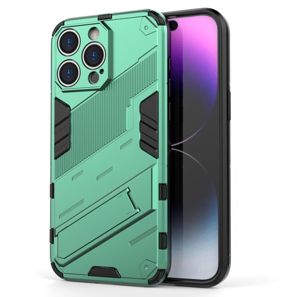 SKALO iPhone 15 Pro Max Hybrid BIBERCAS Suojakuori - Vihreä