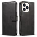 Pikkukuva 1 / 10: SKALO iPhone 15 Pro Premium Wallet Lompakkokotelo - Musta