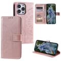 Pikkukuva 7 / 7: SKALO iPhone 15 Pro Mandala lompakkokotelo - Ruusukulta