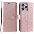 Pikkukuva 1 / 7: SKALO iPhone 15 Pro Mandala lompakkokotelo - Ruusukulta