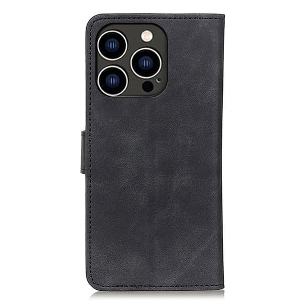 SKALO iPhone 15 Pro KHAZNEH Lompakkokotelo PU-nahasta - Musta
