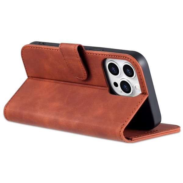 SKALO iPhone 15 Pro AZNS Pungetuie - Brun