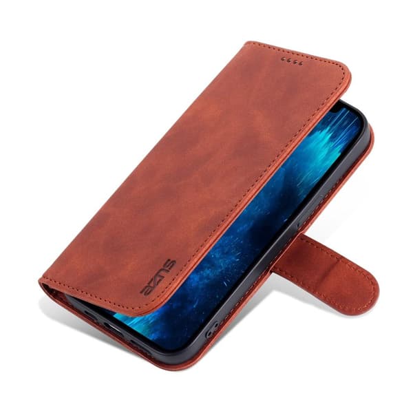 SKALO iPhone 15 Pro AZNS Pungetuie - Brun