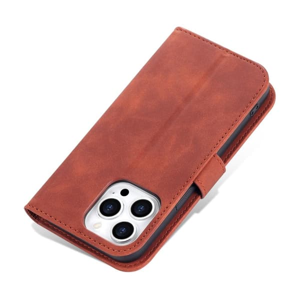 SKALO iPhone 15 Pro AZNS Pungetuie - Brun