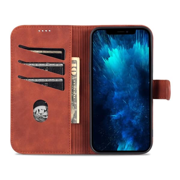 SKALO iPhone 15 Pro AZNS Pungetuie - Brun