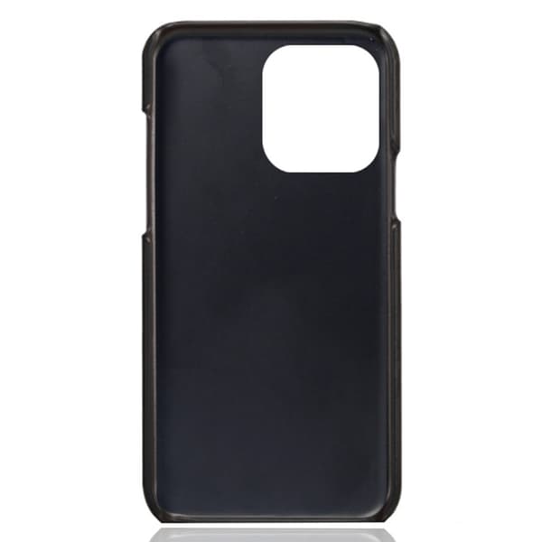 SKALO iPhone 15 Pro PU-nahkainen Korttikotelo - Musta