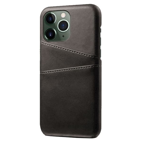 SKALO iPhone 15 Pro PU-nahkainen Korttikotelo - Musta