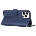 Pikkukuva 3 / 10: SKALO iPhone 15 Pro Embossed Triangle Lompakkokotelo - Sininen