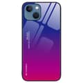 Miniatyrbillede 1 af 8: SKALO iPhone 15 Plus Gradient Hærdet glas TPU Cover - Blå