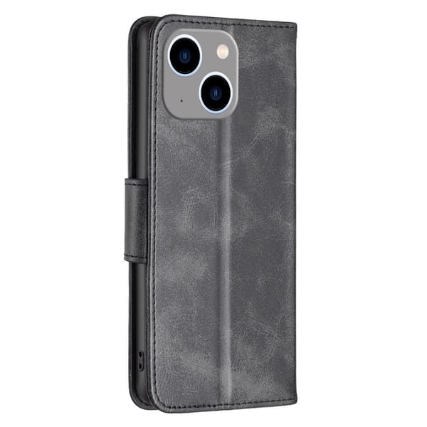 SKALO iPhone 15 Plus Flip Cover m. pung i PU-læder - Sort