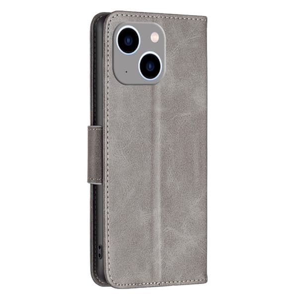 SKALO iPhone 15 Plus Lompakkokotelo PU-nahkaa - Harmaa