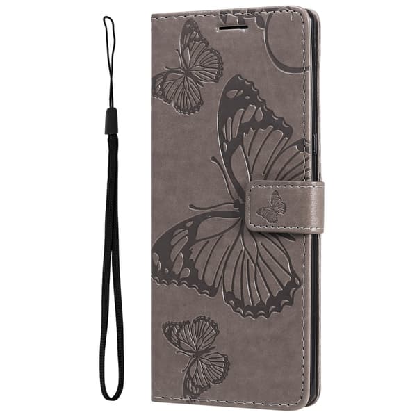 SKALO iPhone 15 Plus Mandala Butterfly Plånboksfodral - Grå