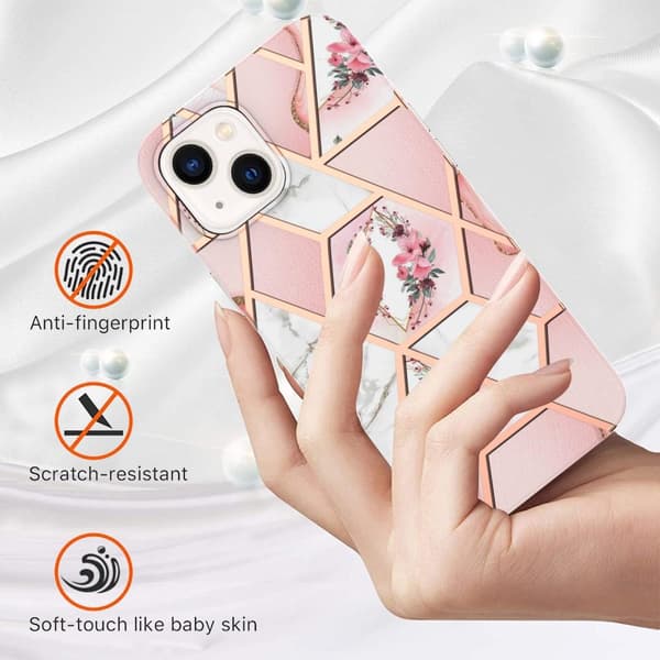 SKALO iPhone 15 Plus Marmor TPU-skal - Motiv 2