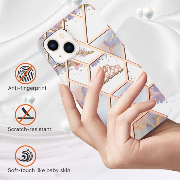 SKALO iPhone 15 Plus Marmor TPU-cover - #3