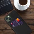 Pikkukuva 4 / 4: SKALO iPhone 15 Plus Premium PU Nahka kortinhaltija Suojakuori - Musta