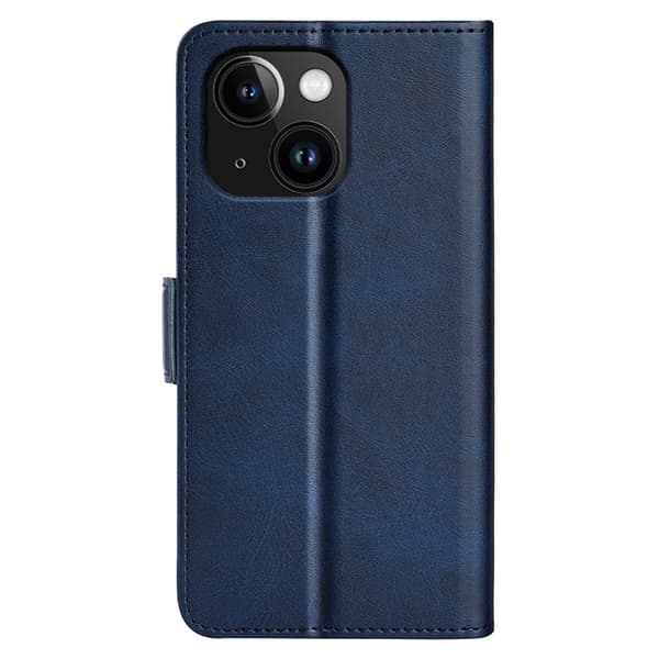 SKALO iPhone 15 Plus Premium Wallet Flip Cover - Blå